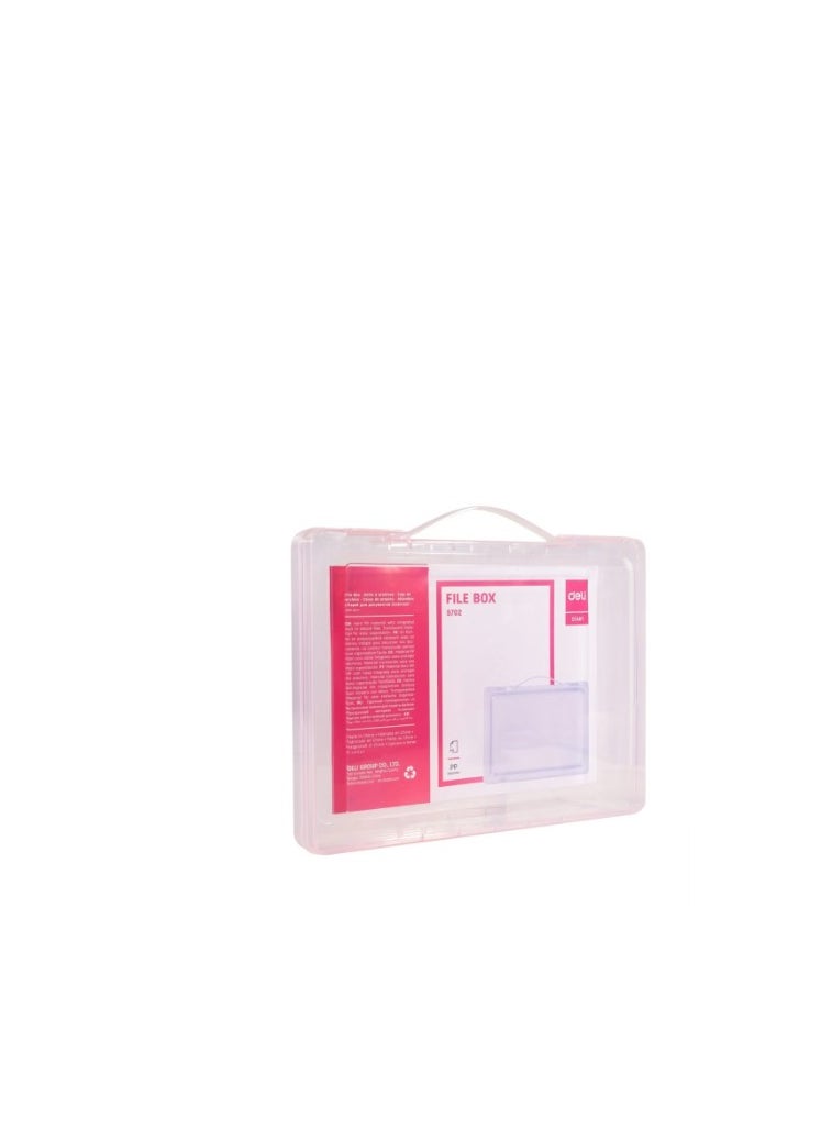 Deli - A4 Size File Box With Handle Assorted Colours - Image 1