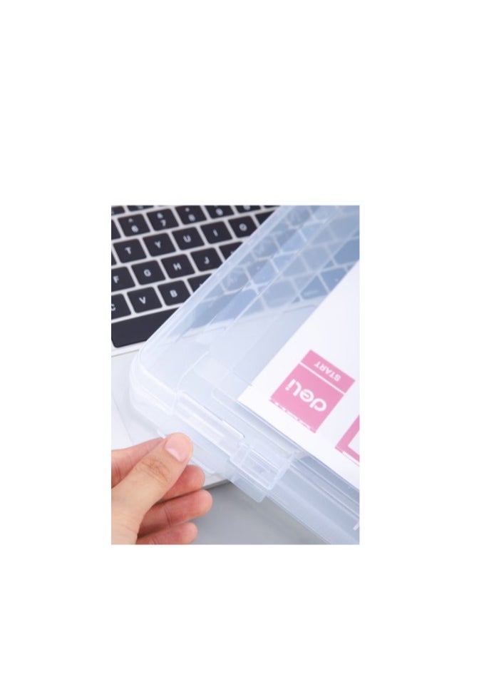 Deli - A4 Size File Box With Handle Assorted Colours - Image 1