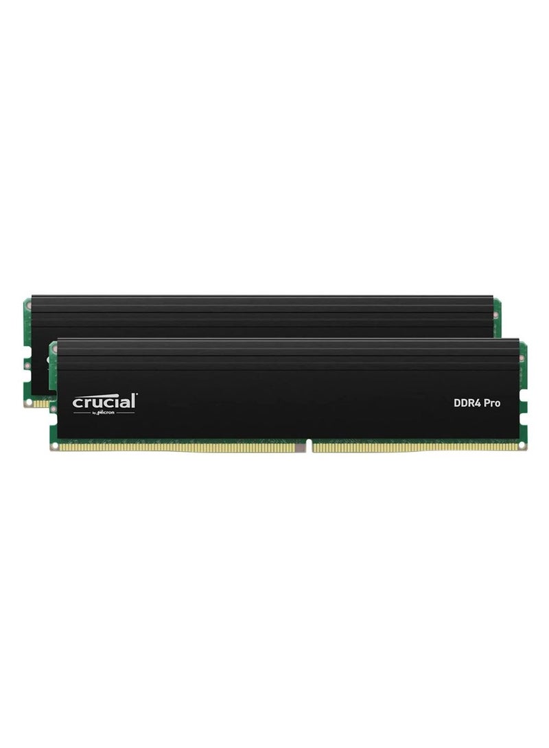 كروشيال مجموعة ذاكرة سطح المكتب Pro 32GB 2 x 16GB DDR4-3200 PC4-25600 CL22 CP2K16G4DFRA32A - أسود - Image 2