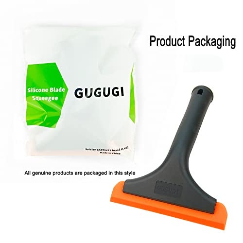 GUGUGI Super Flexible Silicone Squeegee, Auto Water Blade, Water Wiper, Shower Squeegee, 5.9'' Blade and 7.5'' Long Handle, for Car Windshield, Window, Mirror, Glass Door - Image 2