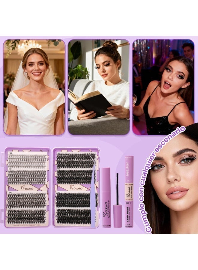 بقلم سابرينا 10D–100D مع غراء ومزيل وملقط | رموش كثيفة وقابلة للتخصيص - Image 4