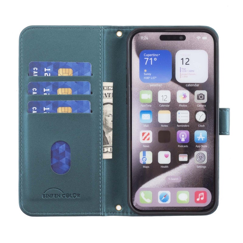HuHa Protective Cover For Samsung Galaxy S22+ 5G Square Texture Leather Phone Case(Green) - Image 4