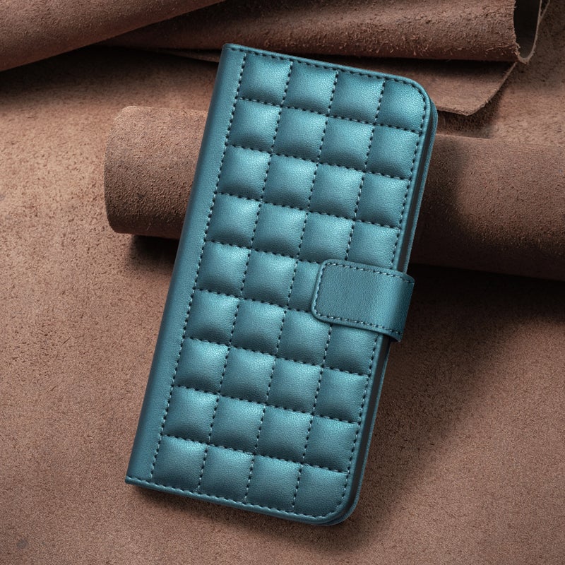 HuHa Protective Cover For Samsung Galaxy S22+ 5G Square Texture Leather Phone Case(Green) - Image 2