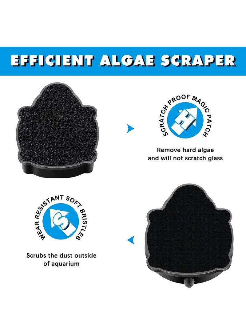 Bukela 2 Pcs Algae Cleaning Scrapers,Aquarium Glass Brush,Magnetic Cleaner,6mm & 4mm - Image 4