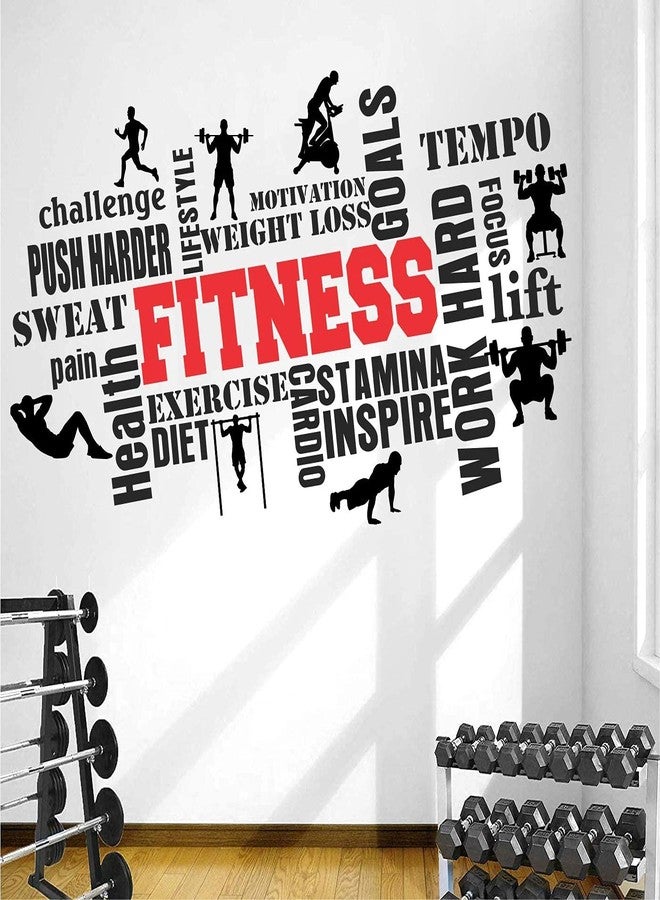 Asmi Collections Yoga and Fitness Motivational Quotes Wall Stickers - Image 1
