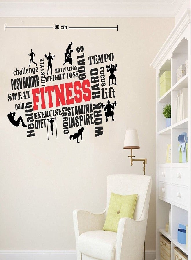 Asmi Collections Yoga and Fitness Motivational Quotes Wall Stickers - Image 3