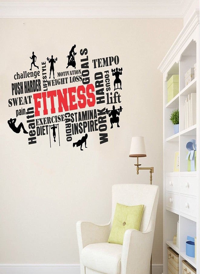 Asmi Collections Yoga and Fitness Motivational Quotes Wall Stickers - Image 2