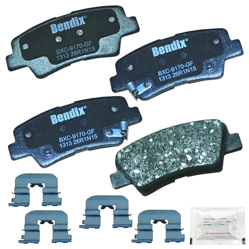 Bendix Priority1 CFC1313 Ceramic Rear Brake Pads for Hyundai Accent 2012, Azera 2011-2010, Elantra 2010, Sonata 2010-2008, Kia Amanti 2009-2007, Rio 2012, Soul 2013-2010 - Image 1
