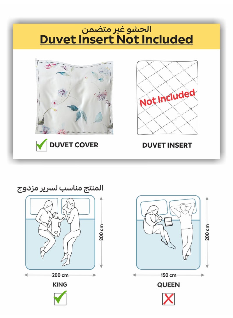 دوناتيلا طقم غطاء لحاف مشجر 6 قطع مقاس مزدوج يناسب سرير 200×200 سم مايكروفايبر ناعم , تصميم راقي و انيق , يناسب جميع الفصول (لا يشمل حشوة اللحاف)  - Image 3