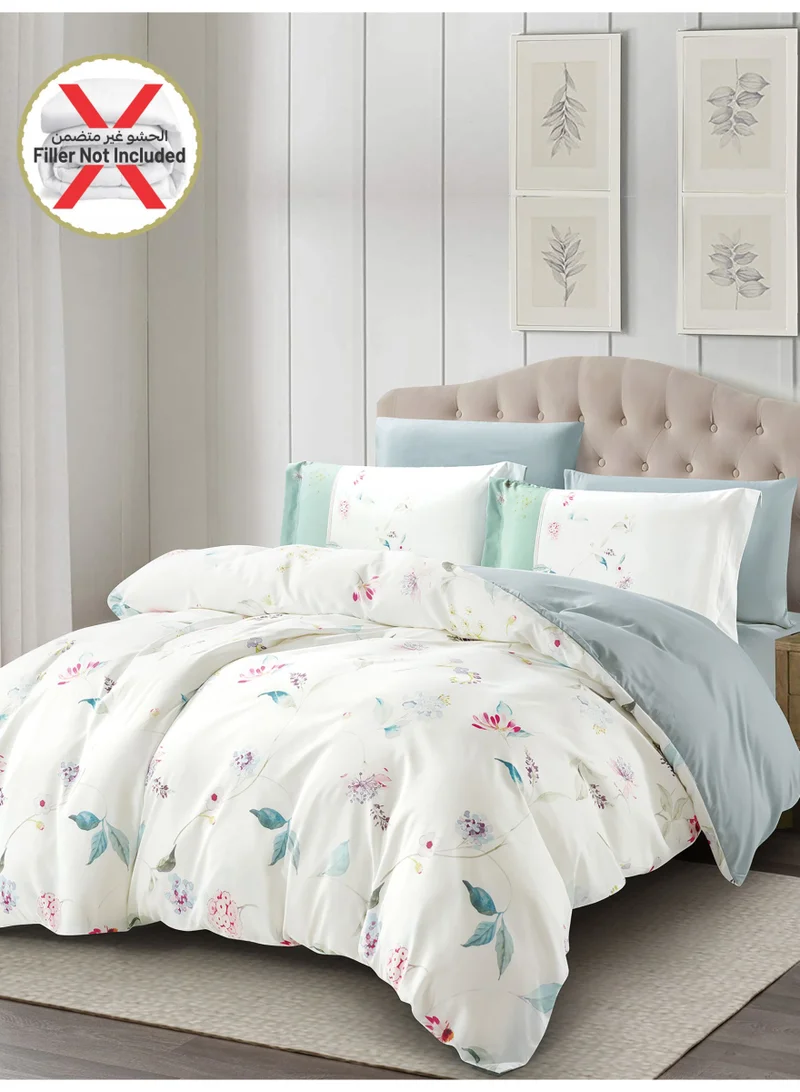 دوناتيلا طقم غطاء لحاف مشجر 6 قطع مقاس مزدوج يناسب سرير 200×200 سم مايكروفايبر ناعم , تصميم راقي و انيق , يناسب جميع الفصول (لا يشمل حشوة اللحاف)