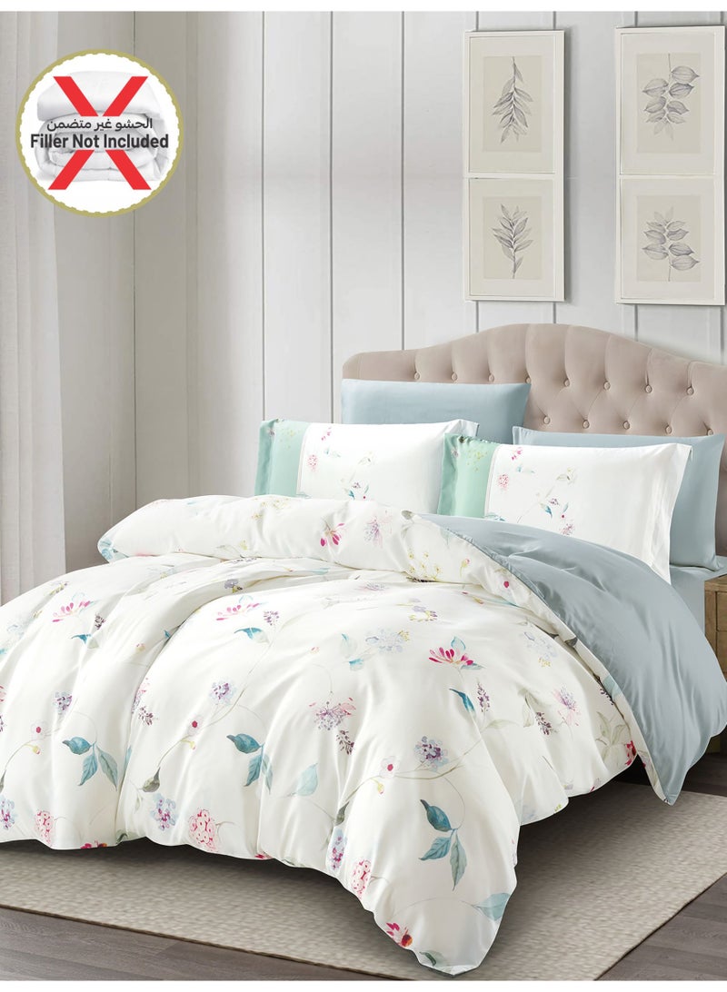 دوناتيلا طقم غطاء لحاف مشجر 6 قطع مقاس مزدوج يناسب سرير 200×200 سم مايكروفايبر ناعم , تصميم راقي و انيق , يناسب جميع الفصول (لا يشمل حشوة اللحاف)  - Image 2
