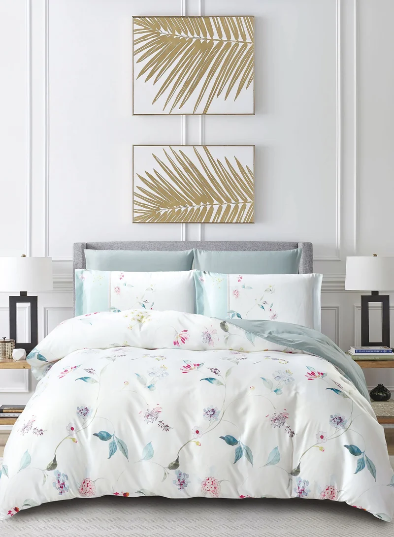 Donetella Digital Print Duvet cover Set, King Size 220x240 cm - 6-Pcs Bed Set, ,Emirate Collection, Microfiber - 1 Duvet Cover, 1 Fitted Sheet, 2 Pillow Shams, 2 Pillowcases (Filler Not Include)