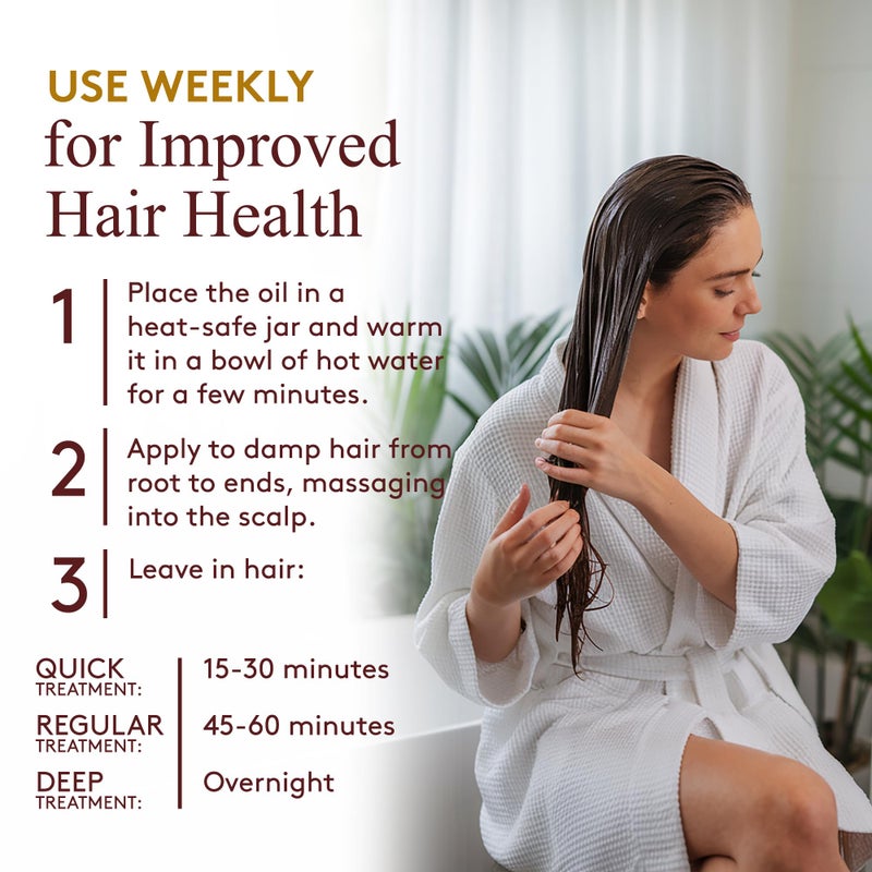 OKAY 100% Natural Black Jamaican Castor Hot Oil Hair Treatment - Castor Oil for Dry Damaged Frizzy Hair, Pure Therapy Blend with Jojoba for Men & Women - 6 oz (Pack of 1) - Image 5