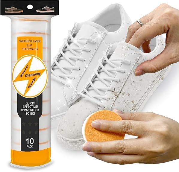 KLIFFOO Instant Shoe Cleaner Sponge, Dual Sided Shoe Cleaning Sponge for Sports & Sneaker, Durable & Reusable Shoe Cleaning Kit for Remove Dirt & Stains, All Type of Footwear - Image 1