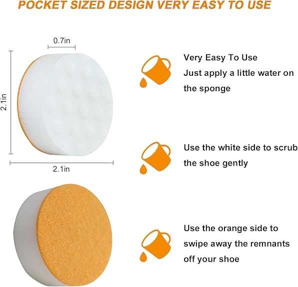 KLIFFOO Instant Shoe Cleaner Sponge, Dual Sided Shoe Cleaning Sponge for Sports & Sneaker, Durable & Reusable Shoe Cleaning Kit for Remove Dirt & Stains, All Type of Footwear - Image 4