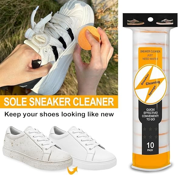 KLIFFOO Instant Shoe Cleaner Sponge, Dual Sided Shoe Cleaning Sponge for Sports & Sneaker, Durable & Reusable Shoe Cleaning Kit for Remove Dirt & Stains, All Type of Footwear - Image 3