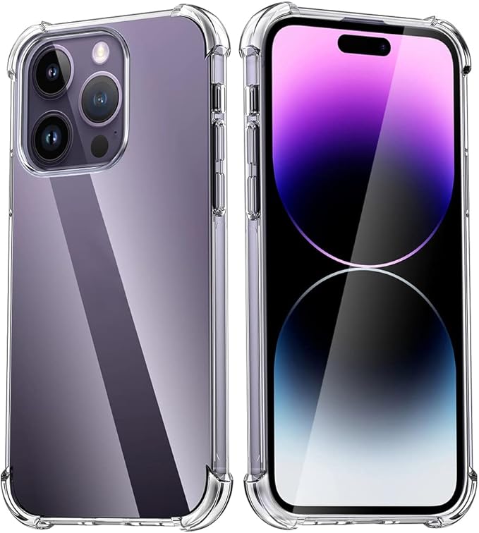 ACLIX Clear Case for iPhone 14 Pro  Anti-Burst Ultra Clear Anti-Scratch Shockproof Cover, Hard PC Back + Soft TPU Bumper with Airbag Protection - Image 1