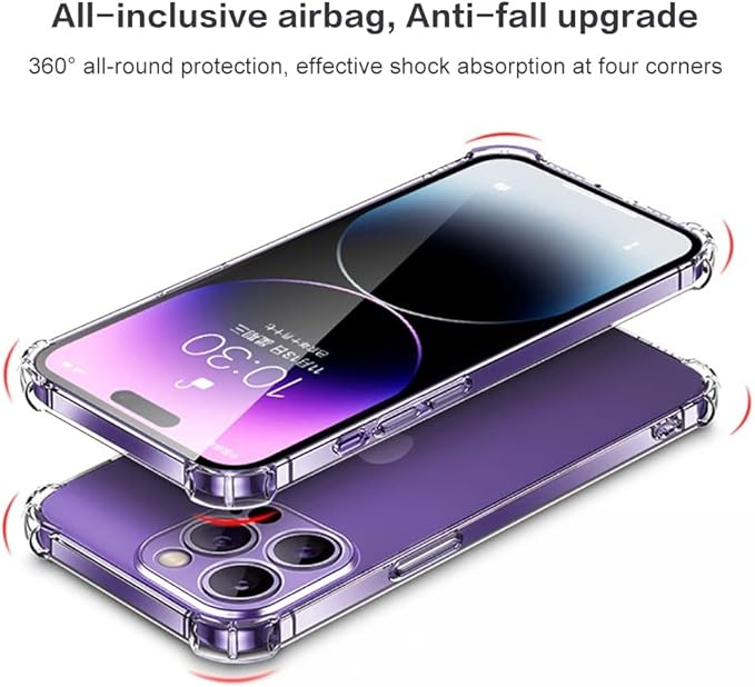 ACLIX Clear Case for iPhone 14 Pro  Anti-Burst Ultra Clear Anti-Scratch Shockproof Cover, Hard PC Back + Soft TPU Bumper with Airbag Protection - Image 5