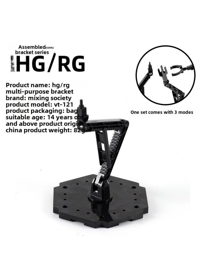 Generic - Q Version Of The Animation Hand Stand BB Model Display Stand Base SD 1/144 Gundam Toy Hand Around-Color:Black  Same Style As The Main Picture - Image 1