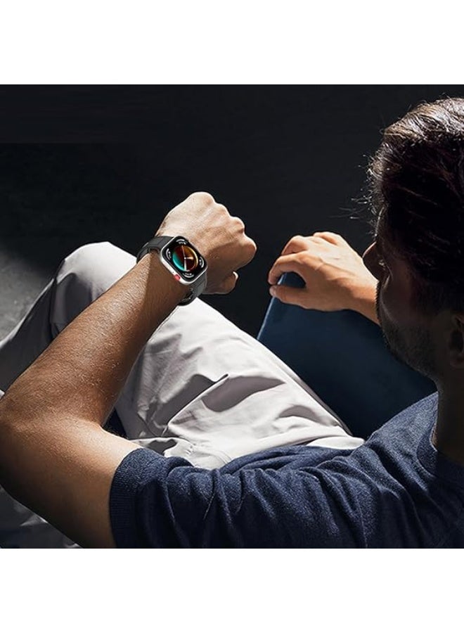 Compatible with Huawei Watch Fit 3/ Fit4/Fit4 Pro Strap for Women Men, Soft Flexible Leather Silicone Hybrid Sport Wristband Magnetic Buckle Bracelet Replacement Strap for Huawei Watch Fit3 - Image 3