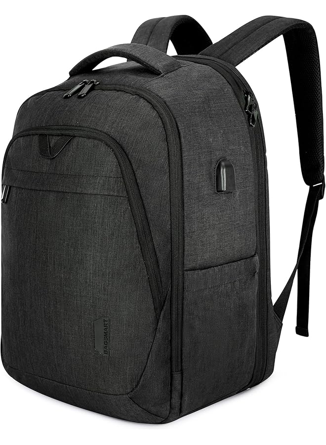 erorex Laptop Backpack For Men Women Travel Backpack With Usb Charging Port Fits 17.3 Inch Computer Expandable Backpack Large Bookbag For College Work Business Trip Black  - Image 1