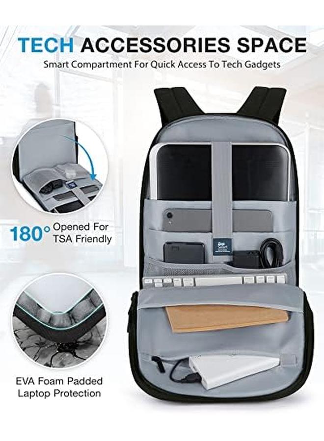 erorex Laptop Backpack For Men Women Travel Backpack With Usb Charging Port Fits 17.3 Inch Computer Expandable Backpack Large Bookbag For College Work Business Trip Black  - Image 4