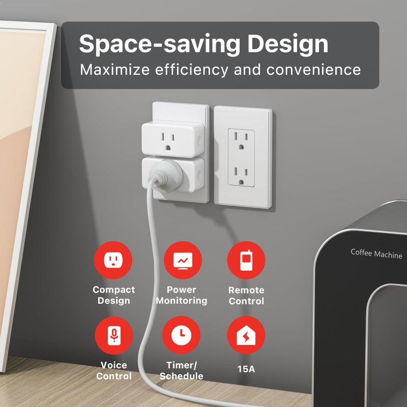 THIRDREALITY Zigbee Smart Plug with Real-time Power Monitoring,15A Smart Outlet, Zigbee Repeater, ETL Certified, ZigBee Hub Required,Work with Home Assistant,Compatible Echo Devices and SmartThing - Image 2