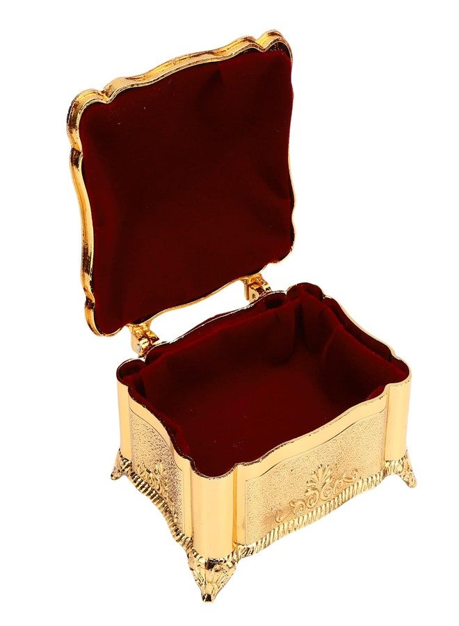 POCREATION Vintage Jewelry Organizer Box, Zinc Alloy Metal, Ornate Treasure Chest, Trinket Storage, Decorative Keepsake for Women - Image 1
