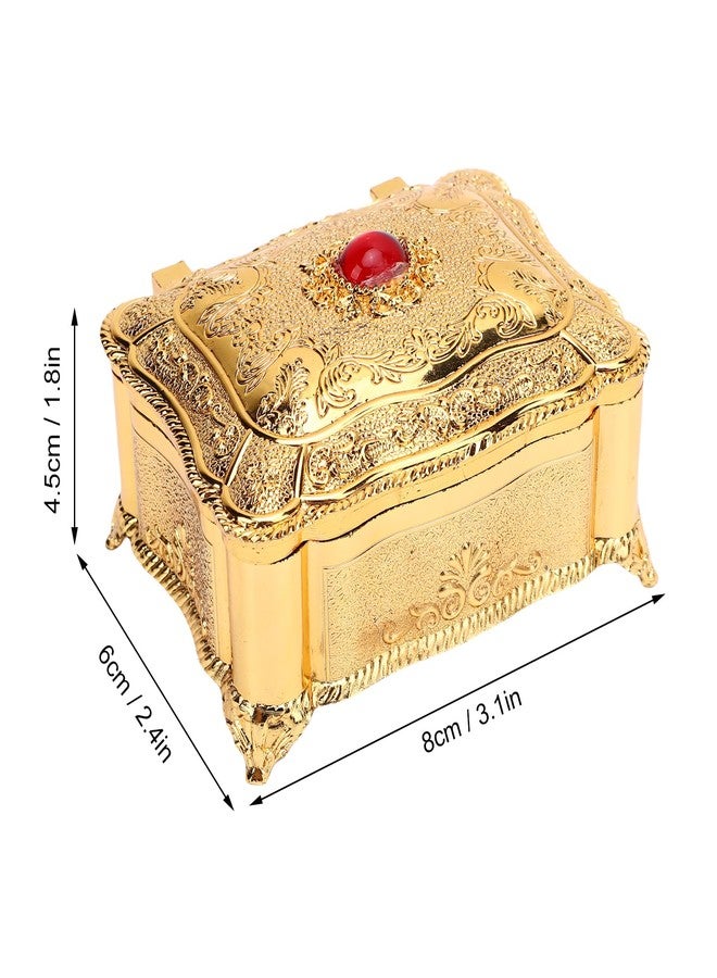 POCREATION Vintage Jewelry Organizer Box, Zinc Alloy Metal, Ornate Treasure Chest, Trinket Storage, Decorative Keepsake for Women - Image 3