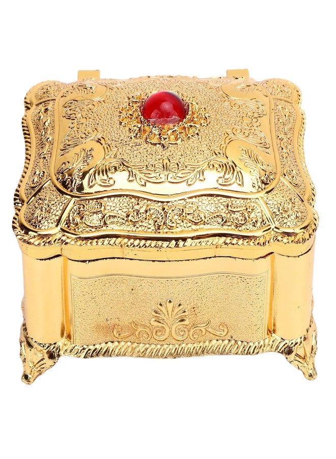 POCREATION Vintage Jewelry Organizer Box, Zinc Alloy Metal, Ornate Treasure Chest, Trinket Storage, Decorative Keepsake for Women - Image 5