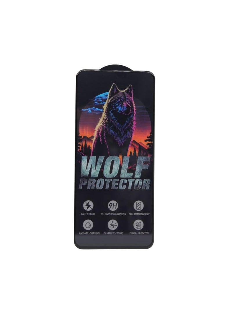 Wolf Protector Design Tempered Glass Screen Protector for Xiaomi Redmi Note 10 - Clear & Black - Image 1