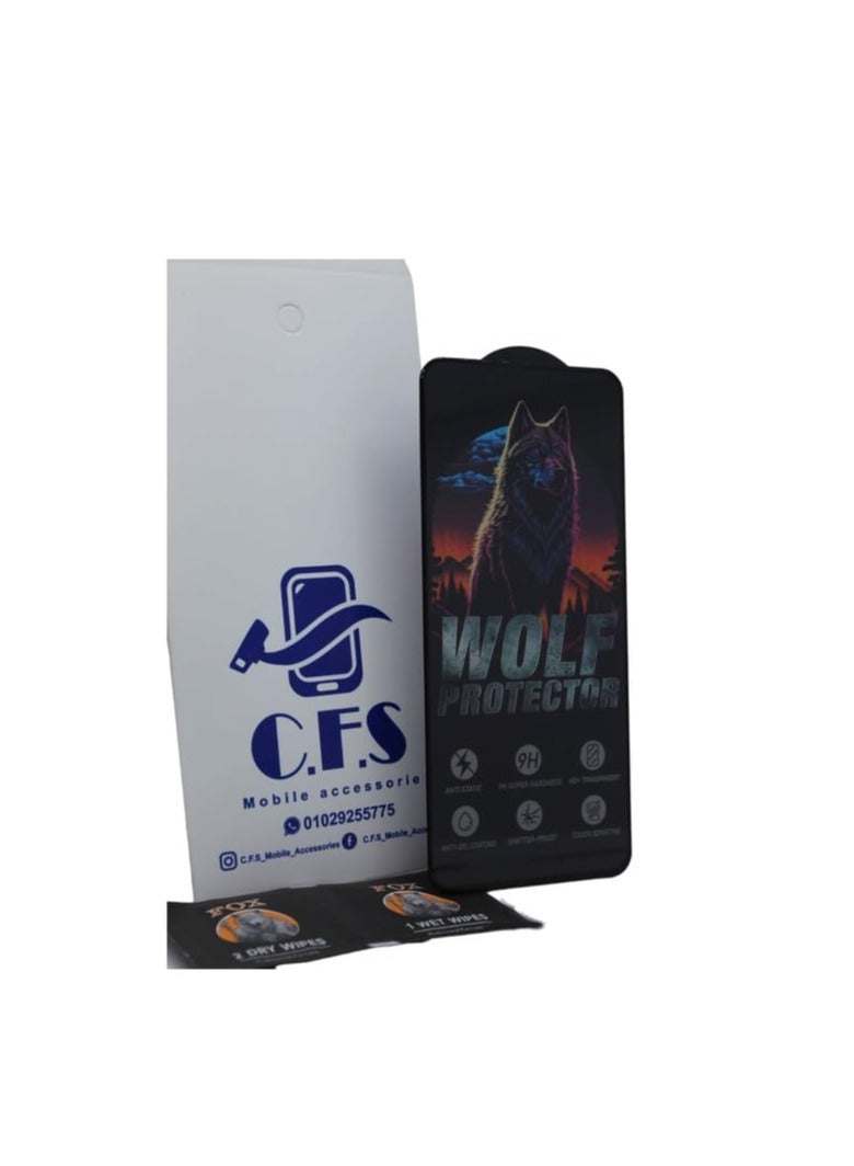 Wolf Protector Design Tempered Glass Screen Protector for Xiaomi Redmi Note 10 - Clear & Black - Image 2