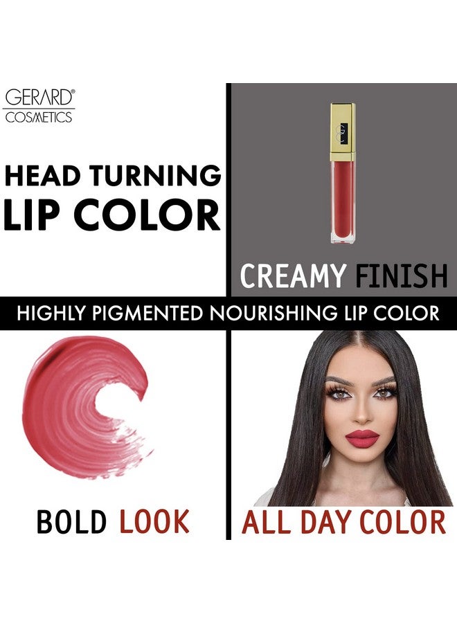 Gerard Cosmetics Color Your Smile Lip Gloss Rose Hill Super Pigmented Red Lip Gloss With Led Light And Mirror Shiny Finish Hydrating Liquid Lip Color Cruelty Free And Made In Usa - Image 5