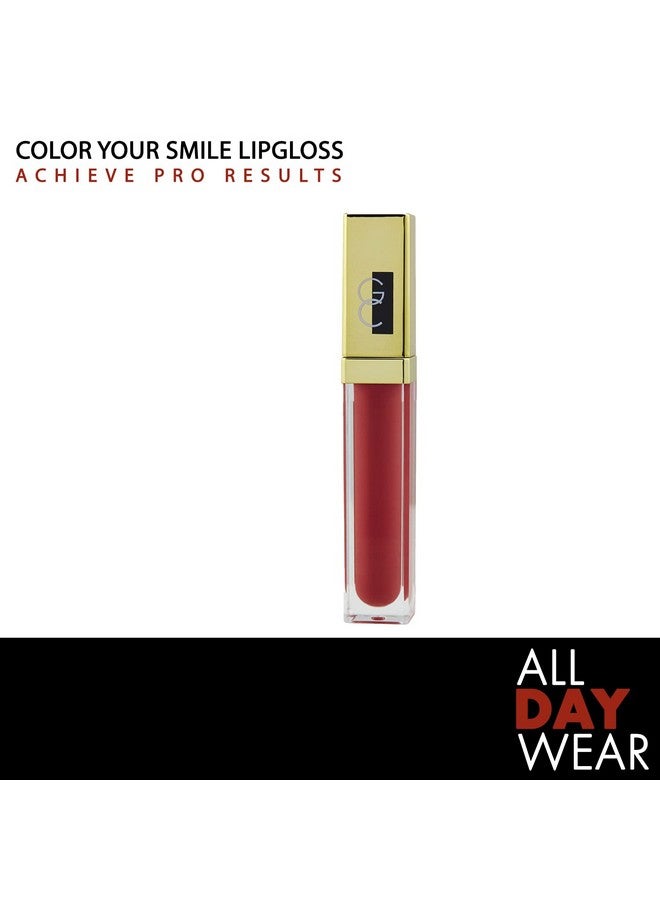 Gerard Cosmetics Color Your Smile Lip Gloss Rose Hill Super Pigmented Red Lip Gloss With Led Light And Mirror Shiny Finish Hydrating Liquid Lip Color Cruelty Free And Made In Usa - Image 2