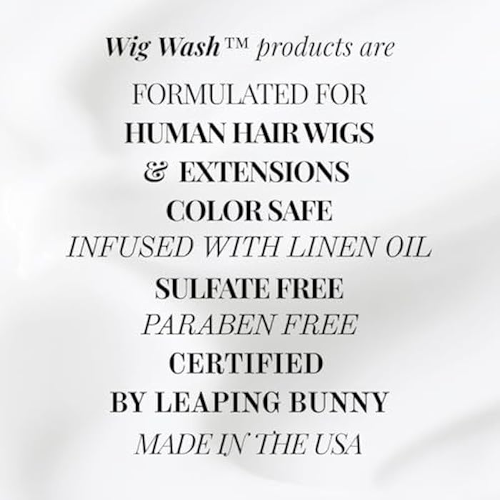 WIG SHAMPOO - Linen Oil Shampoo – Sulfate-Free Cleanser for Human Hair Wigs & Extensions – Color Safe, Hydrating, Lightweight – 8 fl oz - Image 3