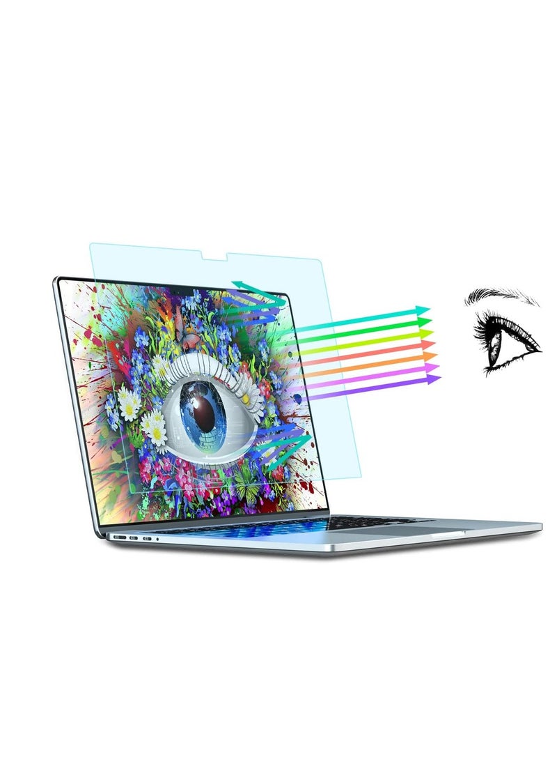 Generic 1Pack Macbook Air 13.6 inch M2/M3/M4 Screen Protector, Anti Blue Light Anti Glare Filter, Eye Protection Macbook Air Screen Protector for MacBook Air 13.6 inch M2 A2681/M3 A3113/M4 A3240,Matte PET  - Image 2