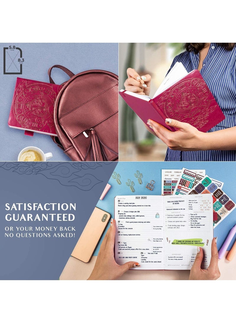 Swift Dairy Planner - Deluxe Weekly & Monthly Life Planner to Hit Your Goals & Live Happier. Organizer Notebook & Productivity Journal. A5 Hardcover, Undated - Start Any Time  - Image 5