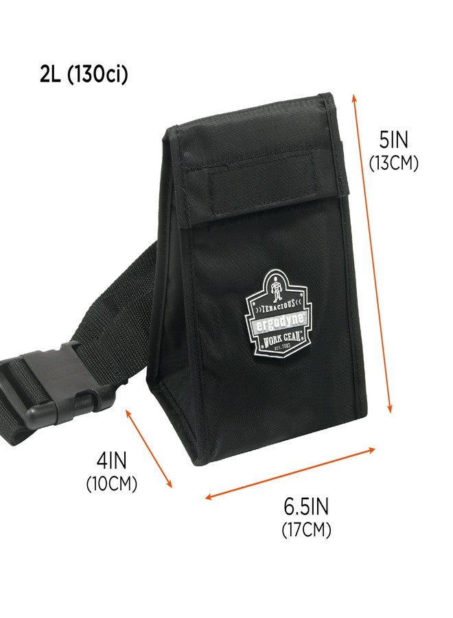 Ergodyne Carry Pouch for Mouthbit Respirators, Includes Waist Belt, Clover Flap Closure, 5" L x 4" W, 6.5" H, Ergodyne Arsenal 5184 , Black - Image 4