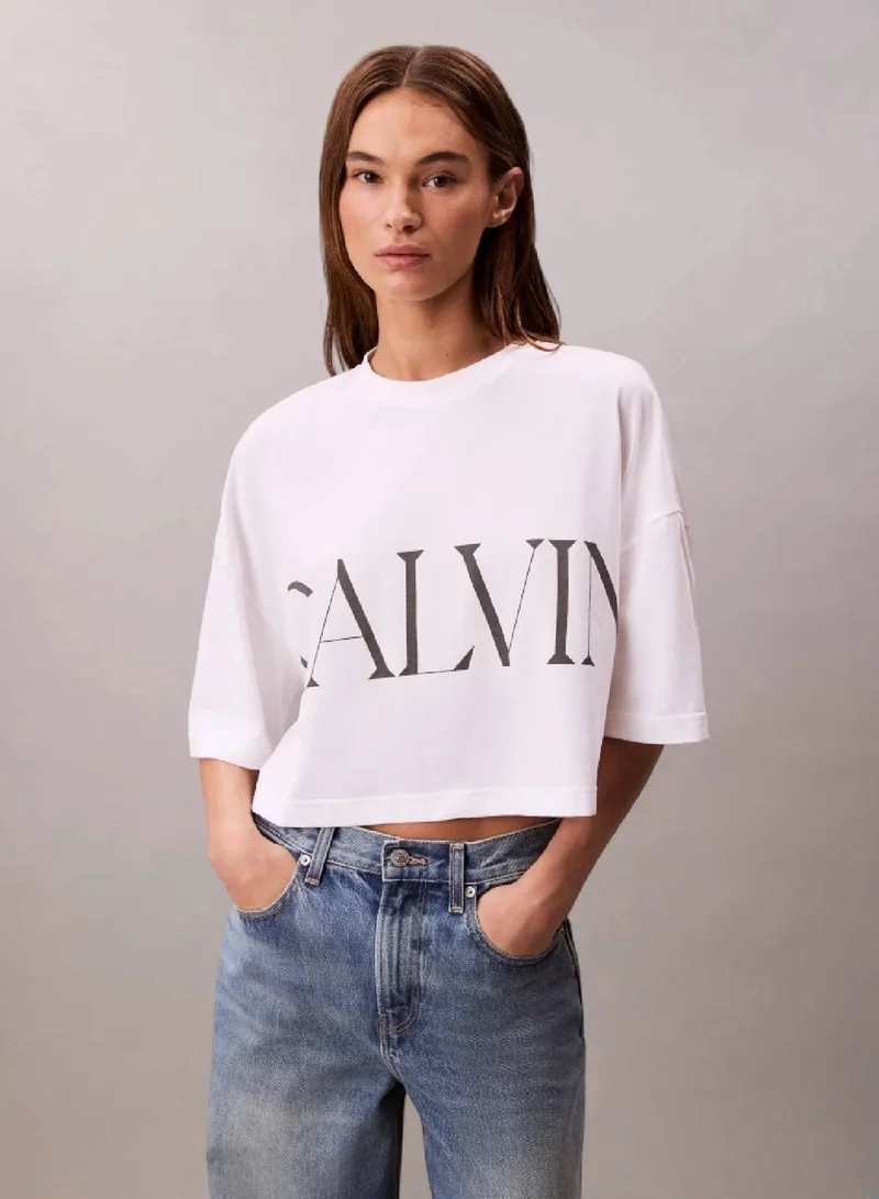 Cropped Graphic Logo T-Shirt