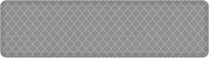 ANTIFATIGUE DESIGNER COMFORT KITCHEN FLOOR MAT 20X72 TRELLIS GREY STAIN RESISTANT SURFACE WITH 34 THICK ERGOFOAM CORE FOR HEALTH AND WELLNESS