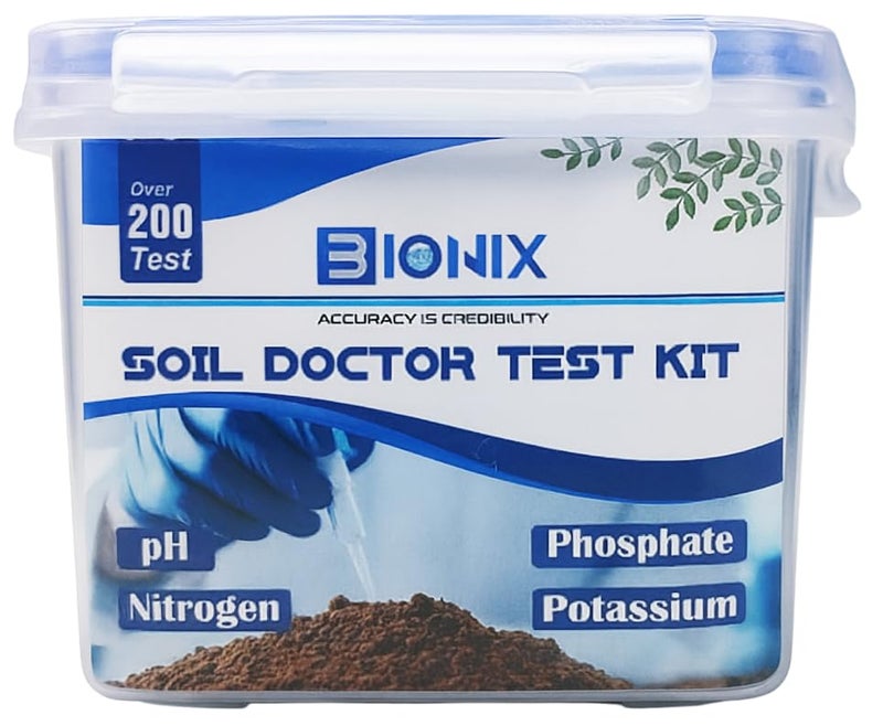 Bionix Soil Doctor Test kit (200 Test) | pH Nitrogen Potassium Phosphorus Soil Testing kit. - Image 1