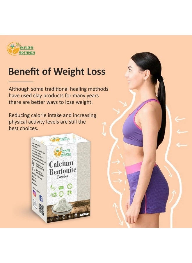 HERBS BOTANICA طين الكالسيوم البنتونيت من هيربس بوتانيكا، مسحوق غذائي، طين الشفاء الهندي للوجه والجسم، لف الجسم للتخلص من السموم، تنظيف عميق للمسام، قناع وجه طبيعي 227 جرام من هيربس بوتانيكا - Image 5