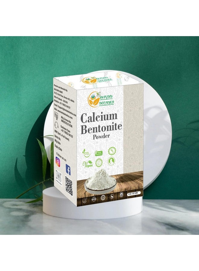 HERBS BOTANICA طين الكالسيوم البنتونيت من هيربس بوتانيكا، مسحوق غذائي، طين الشفاء الهندي للوجه والجسم، لف الجسم للتخلص من السموم، تنظيف عميق للمسام، قناع وجه طبيعي 227 جرام من هيربس بوتانيكا - Image 4