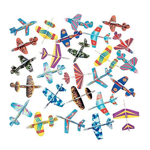 Fun Express Bulk Foam Airplane Glider Toys 72 Pieces Party Favors Halloween Easter giveaways - Image 1