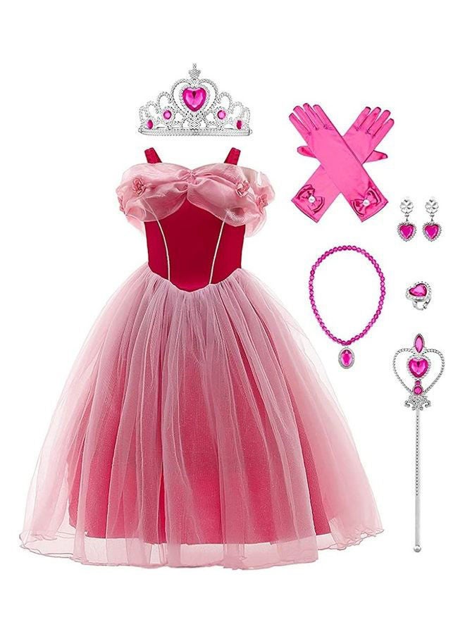 NIBEMINENT Princess Dress Outfit Beauty For Party Birthday Gift Carnival Kids Cosplay Costume Set  - Image 1