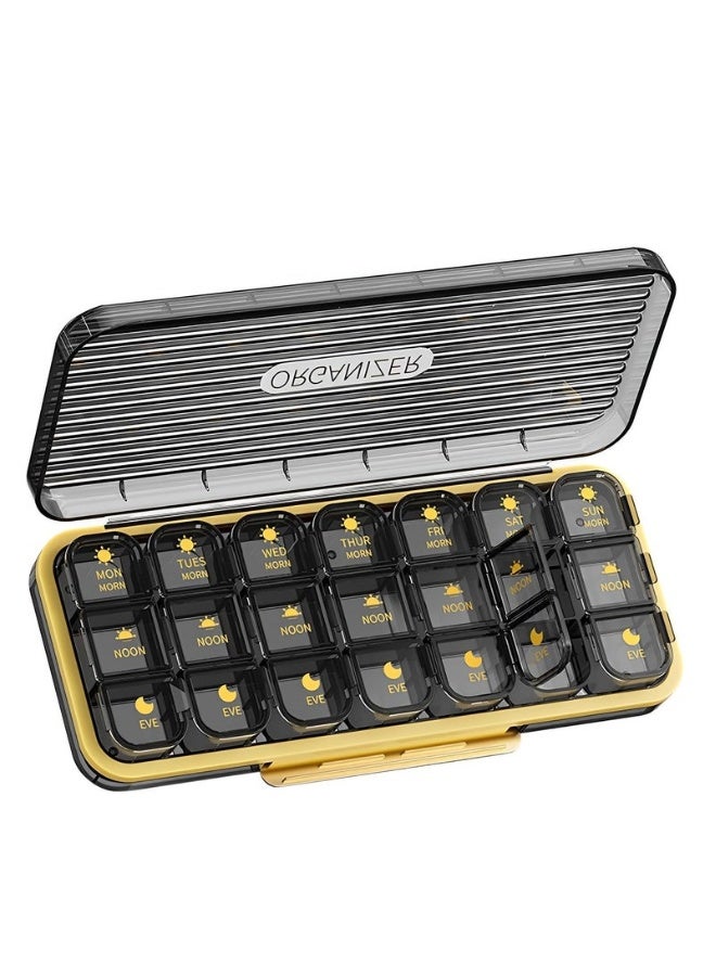 Beauenty Pill Storage Box, Portable Pill Box, Easy to Carry, Moisture-proof Pill Box, Portable Daily Pill Box for Vitamins, Fish Oil, Supplements, Medicine - Image 1