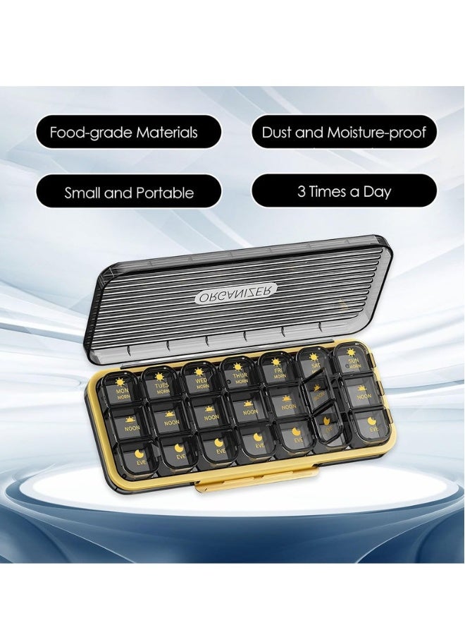 Beauenty Pill Storage Box, Portable Pill Box, Easy to Carry, Moisture-proof Pill Box, Portable Daily Pill Box for Vitamins, Fish Oil, Supplements, Medicine - Image 5