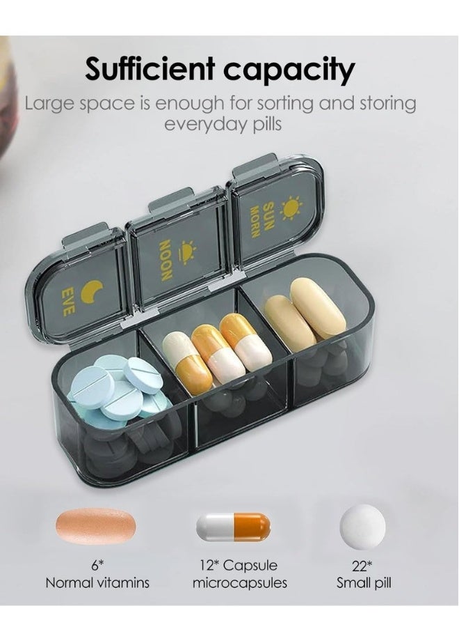 Beauenty Pill Storage Box, Portable Pill Box, Easy to Carry, Moisture-proof Pill Box, Portable Daily Pill Box for Vitamins, Fish Oil, Supplements, Medicine - Image 3