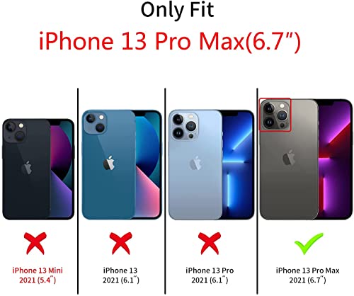 siduater Crystal Clear Strap Case Cover for iPhone 13 Pro Max | 6.7", with Wristband, Kickstand, Bling Glitter Sparkle, Soft TPU Bumper, Adjustable Hand Grip Loop, for iPhone 13 Pro Max, 6.7 Inch - Image 3