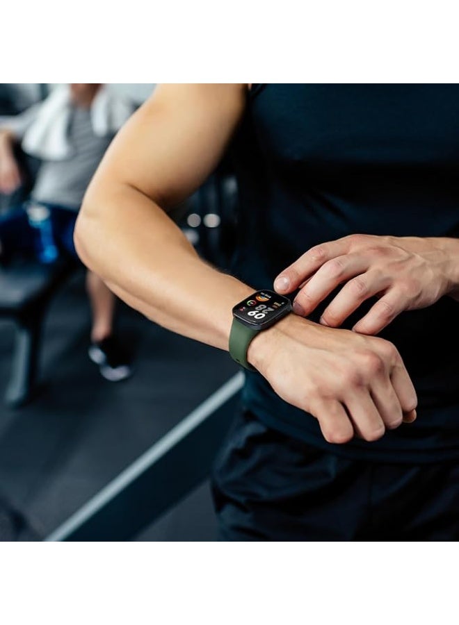 Sport Silicone Strap Compatible with Xiaomi Redmi Watch 3 Active / Redmi Watch 3 Lite, Replacement Soft Silicone Watch Band Wrist Strap, Adjustable Bracelet Wristband for Men and Women - Image 3